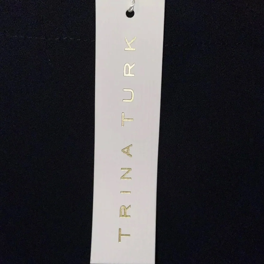 🎉HP🎉New! Trina Turk Scoop Neck Bell Sleeve Baroque Dress Black Size S✨ - Picture 14 of 14